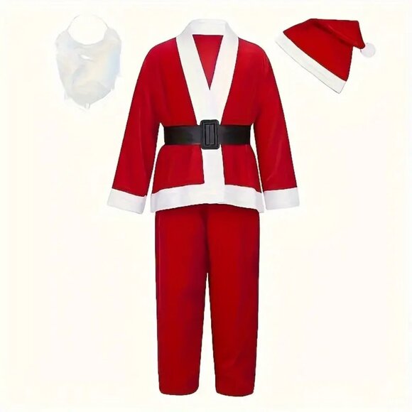 Youth Five Piece Santa Claus Costume NWOT - Picture 2 of 4